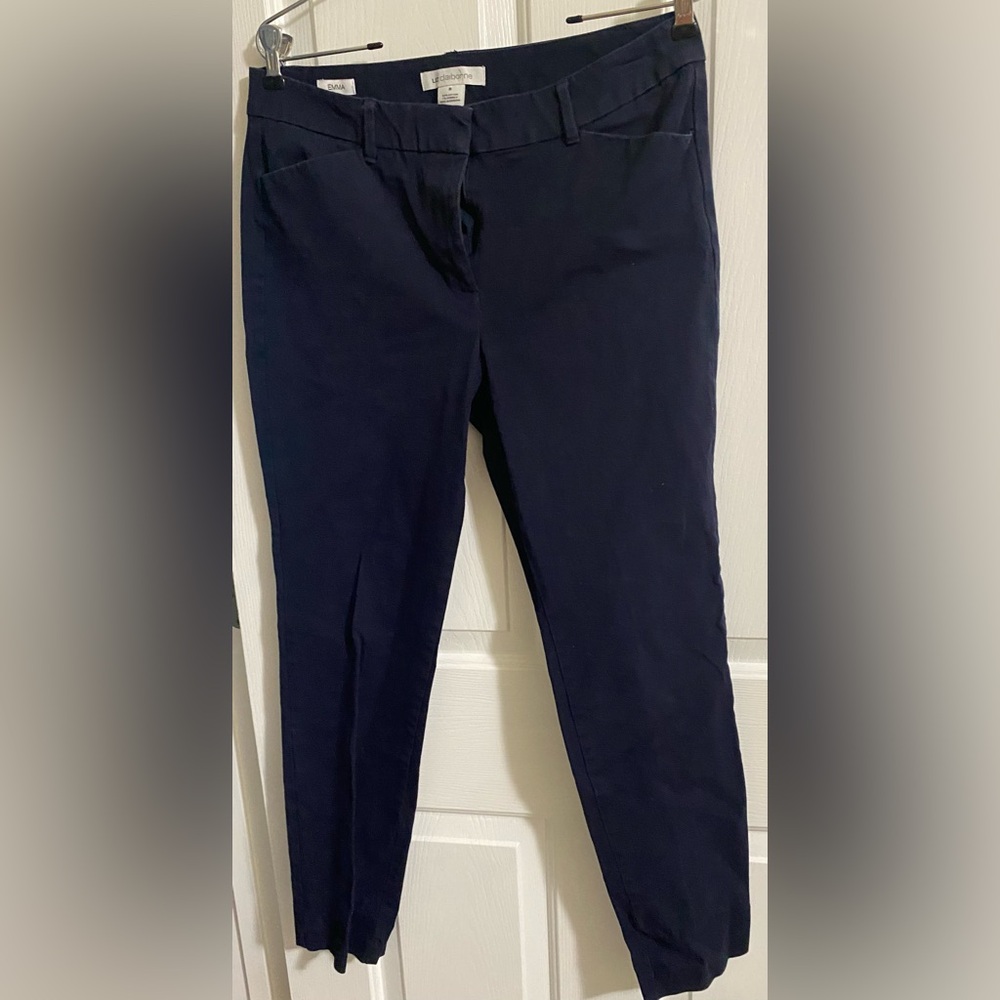 LIZ CLAIBOURNE…WOMENS Navy Blue Slim Fit Pants